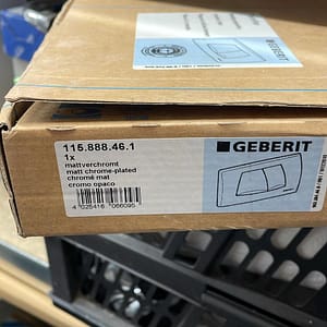 Abdeckplatte Twinline seidengl.-verchr. 2-Mengen-Spülung, für UP-SPK GE