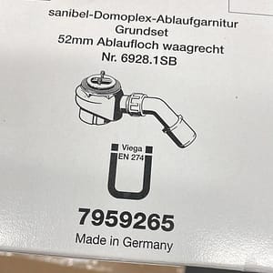 SANIBEL Domoplex-Ablaufgarnitur Grundset 52mm Ablaufloch waagrecht