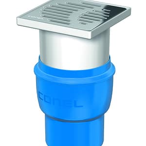 CONEL Bodenablauf DRAIN DN 100 senkrecht mit Aufsatz, Rost 150mm
